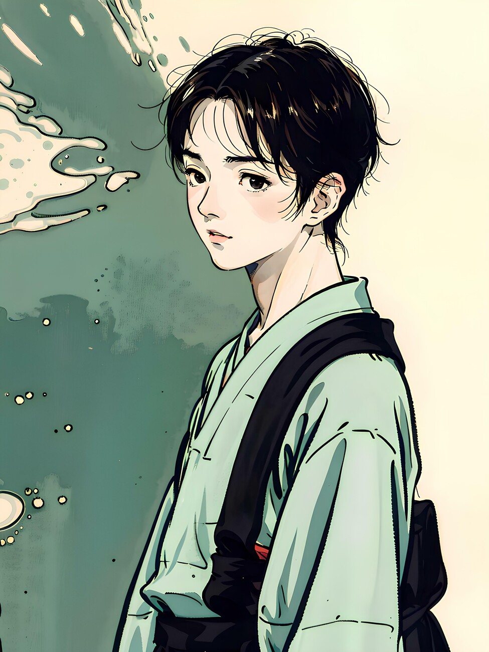 Wall Art Print | kimono anime boy | Europosters