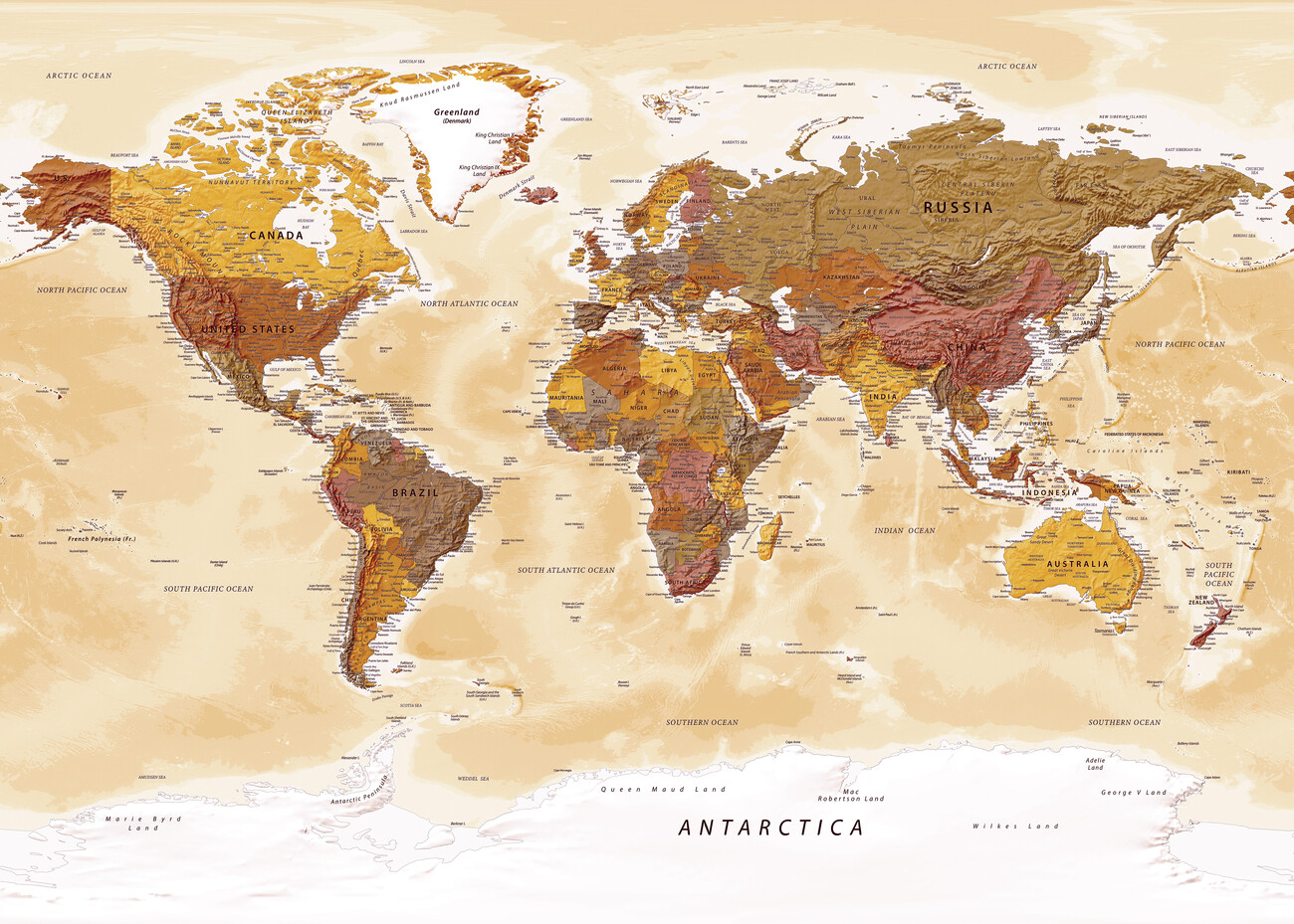 Map of the world print by Editors Choice