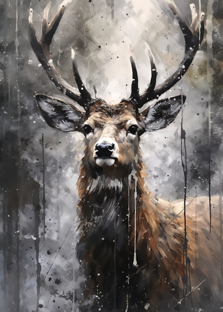 Illustration Deer Abstract Animal, 47% OFF