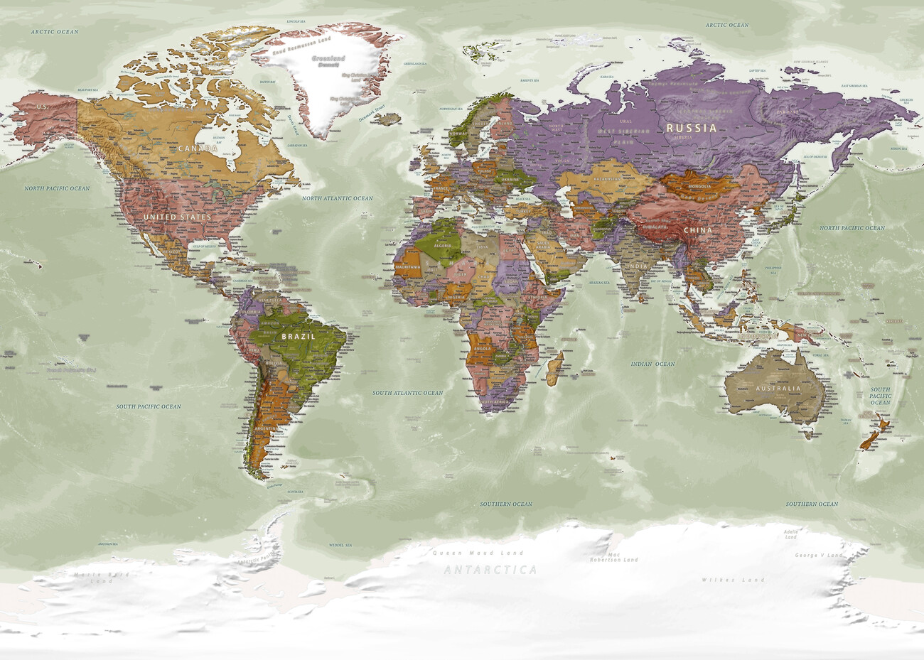 Map of Political Map of the World ǀ Maps of all cities and countries ...