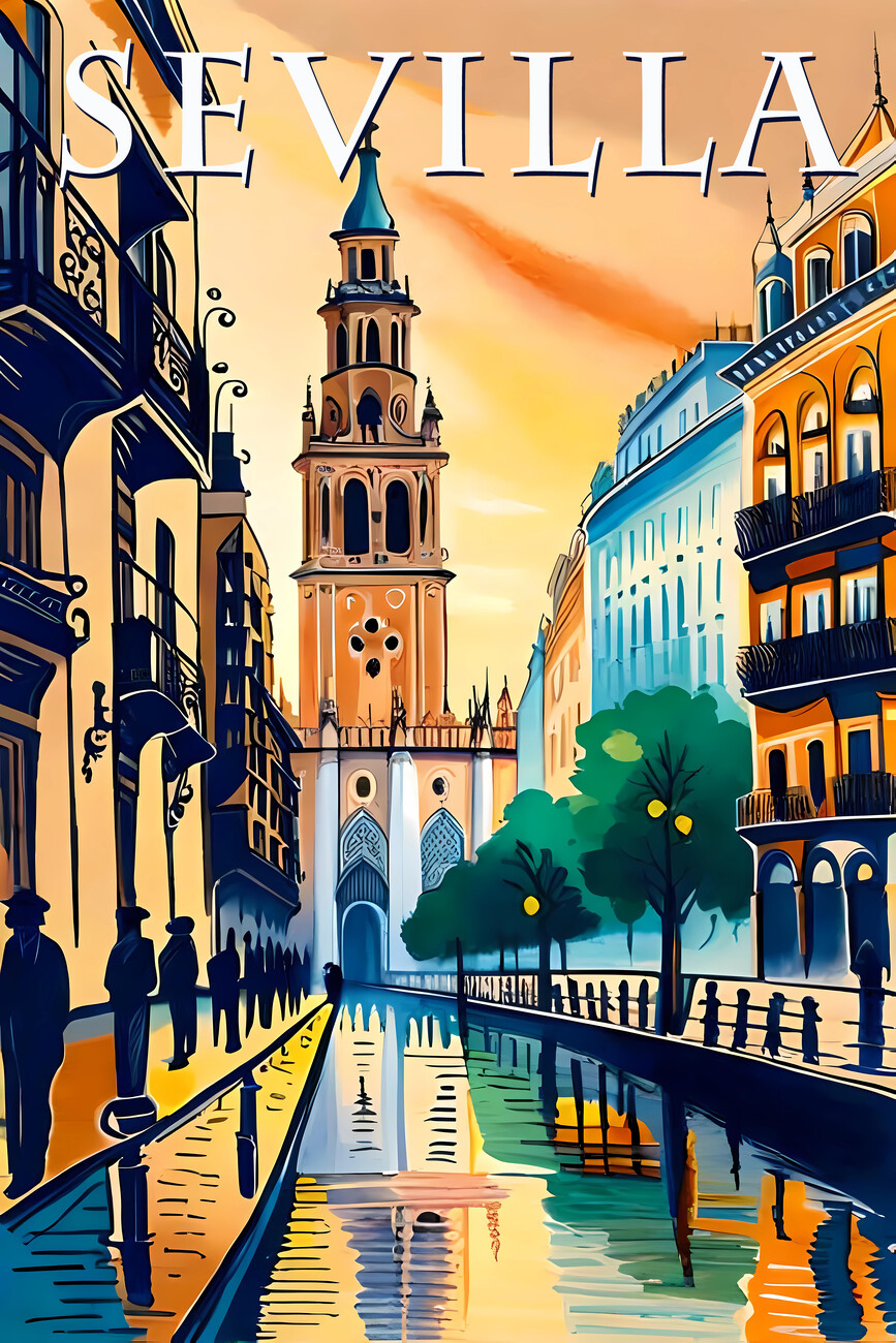 Illustration SEVILLA - City of Seville / Spain : Colored Passion