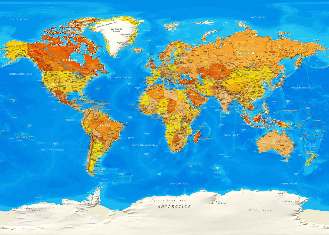 Cartina di Political Map of the World ǀ Cartine di città e mappe