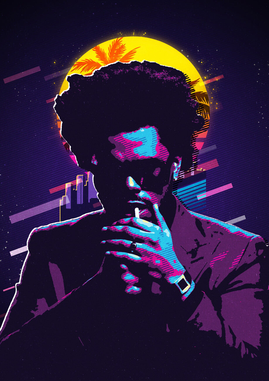 Poster, stampa The Weeknd rapper america retro