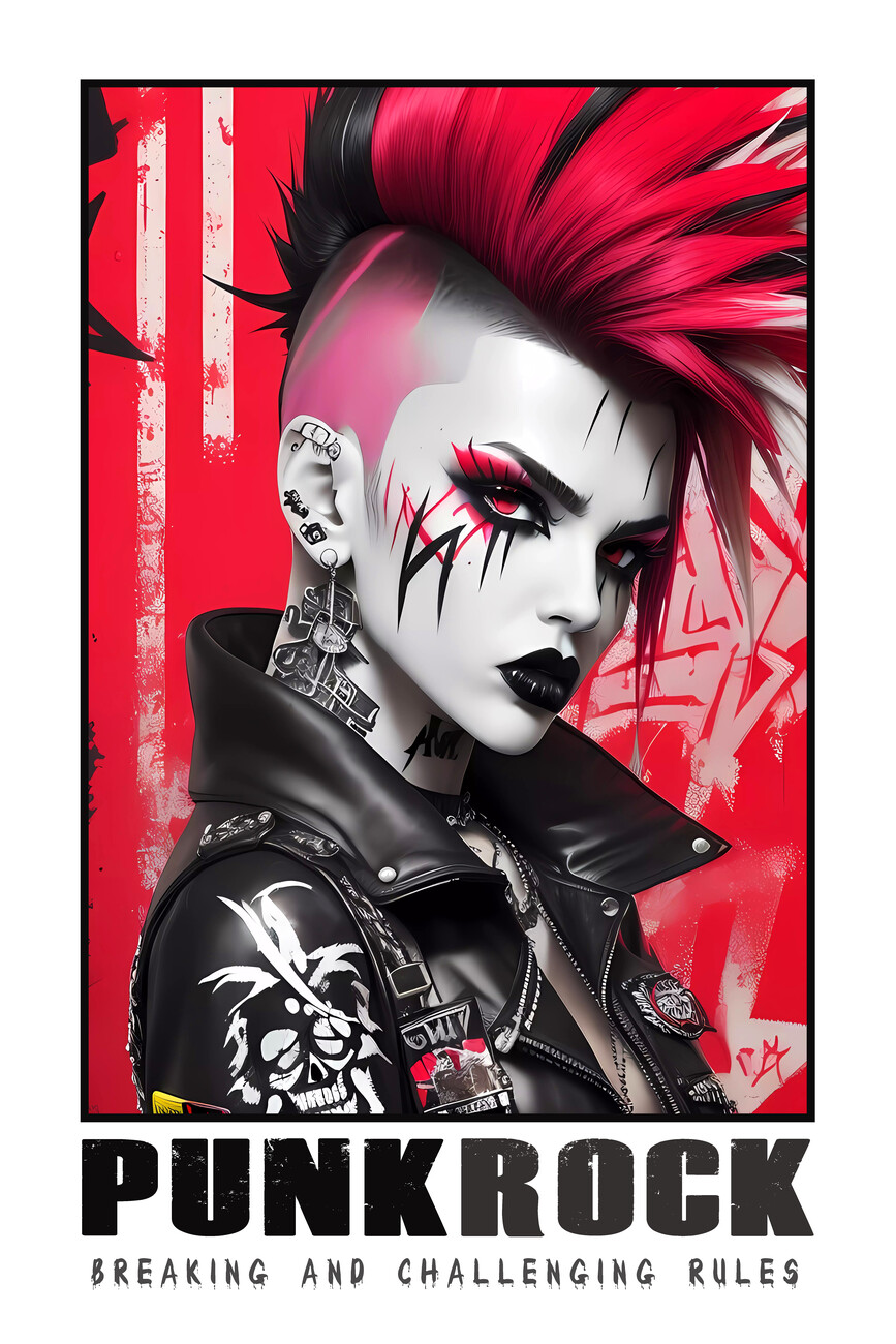 Wall Art Print, PUNK ROCK, Breaking and Challenging Rules