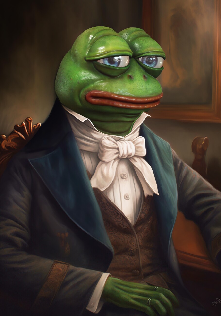 Art Print Vintage Pepe meme