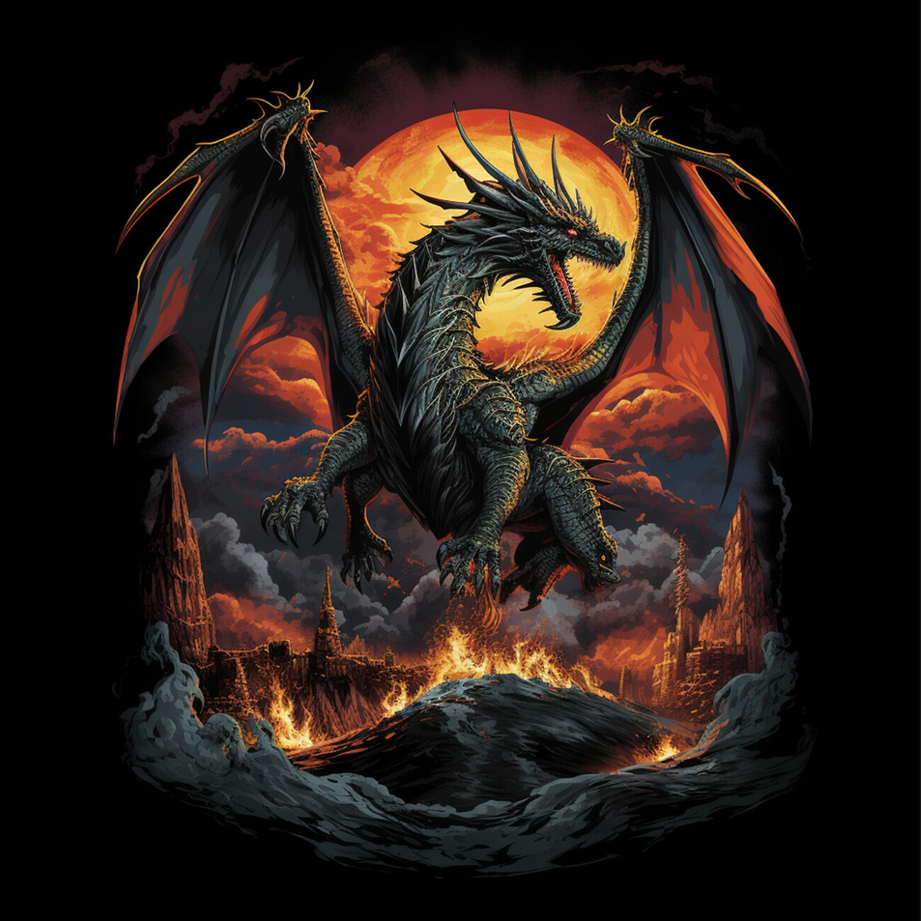 awesome fire dragon pictures