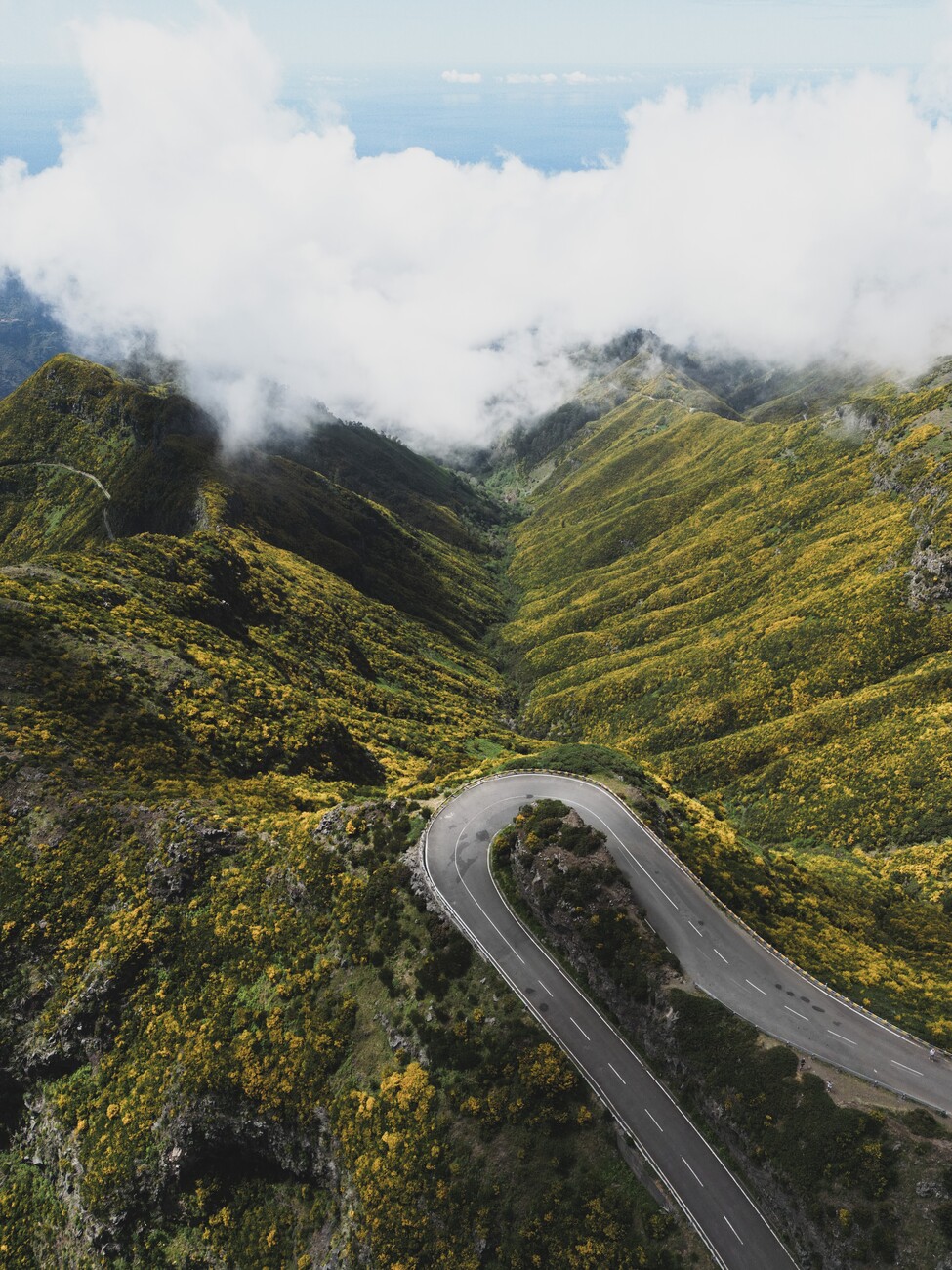 winding mountain road wallpaper