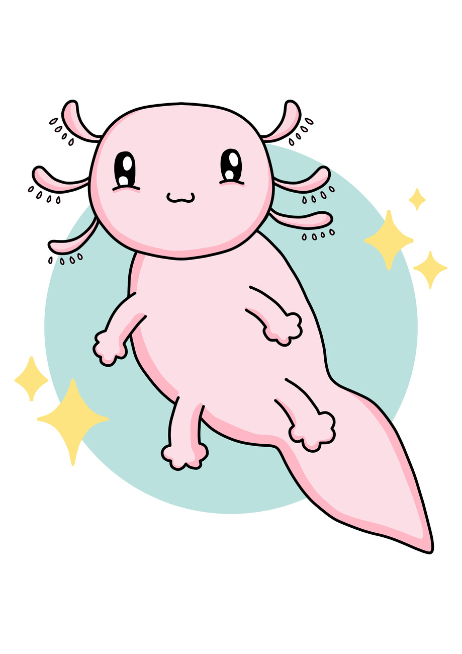 Throwback Axolotl Bead Pet Sticker for Sale by tyranicorntat