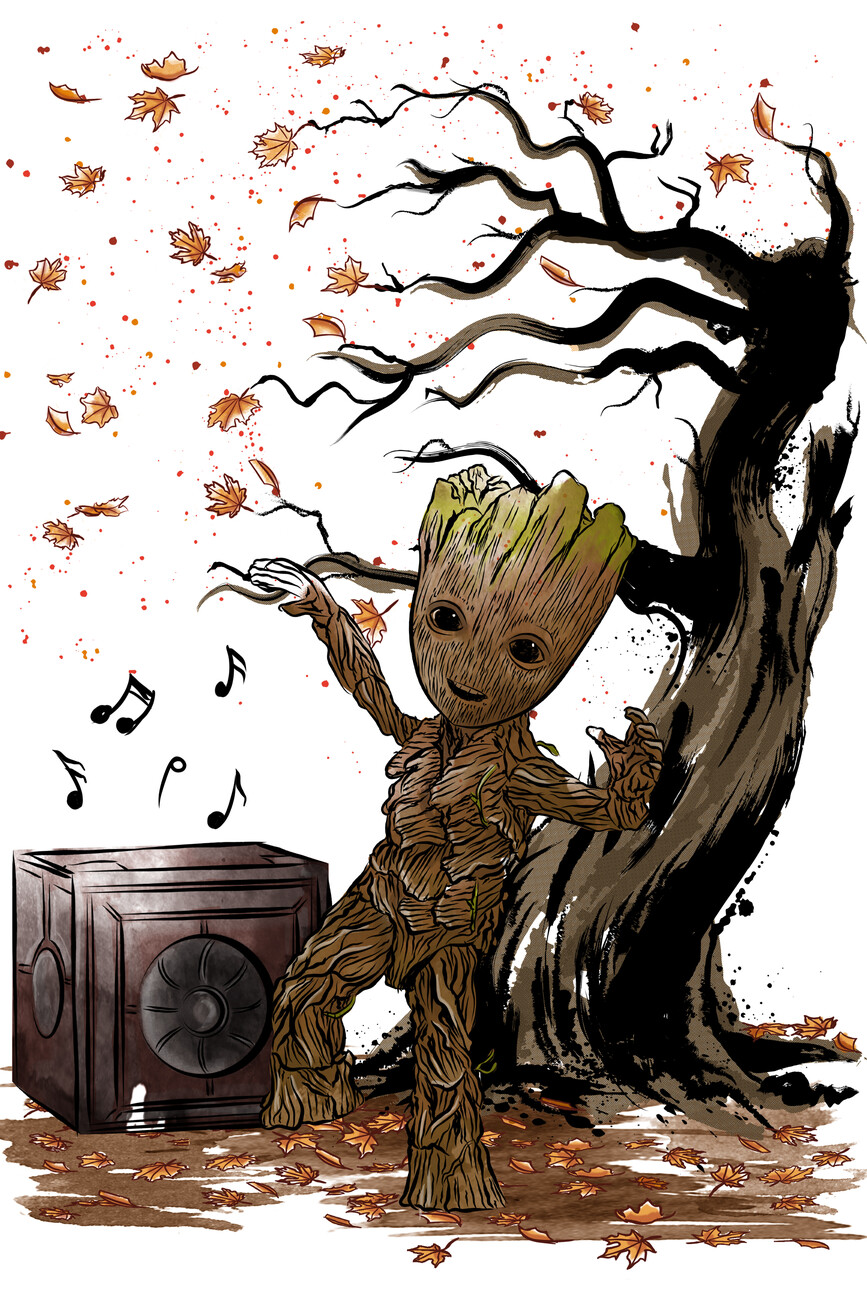 groot dancing wallpaper