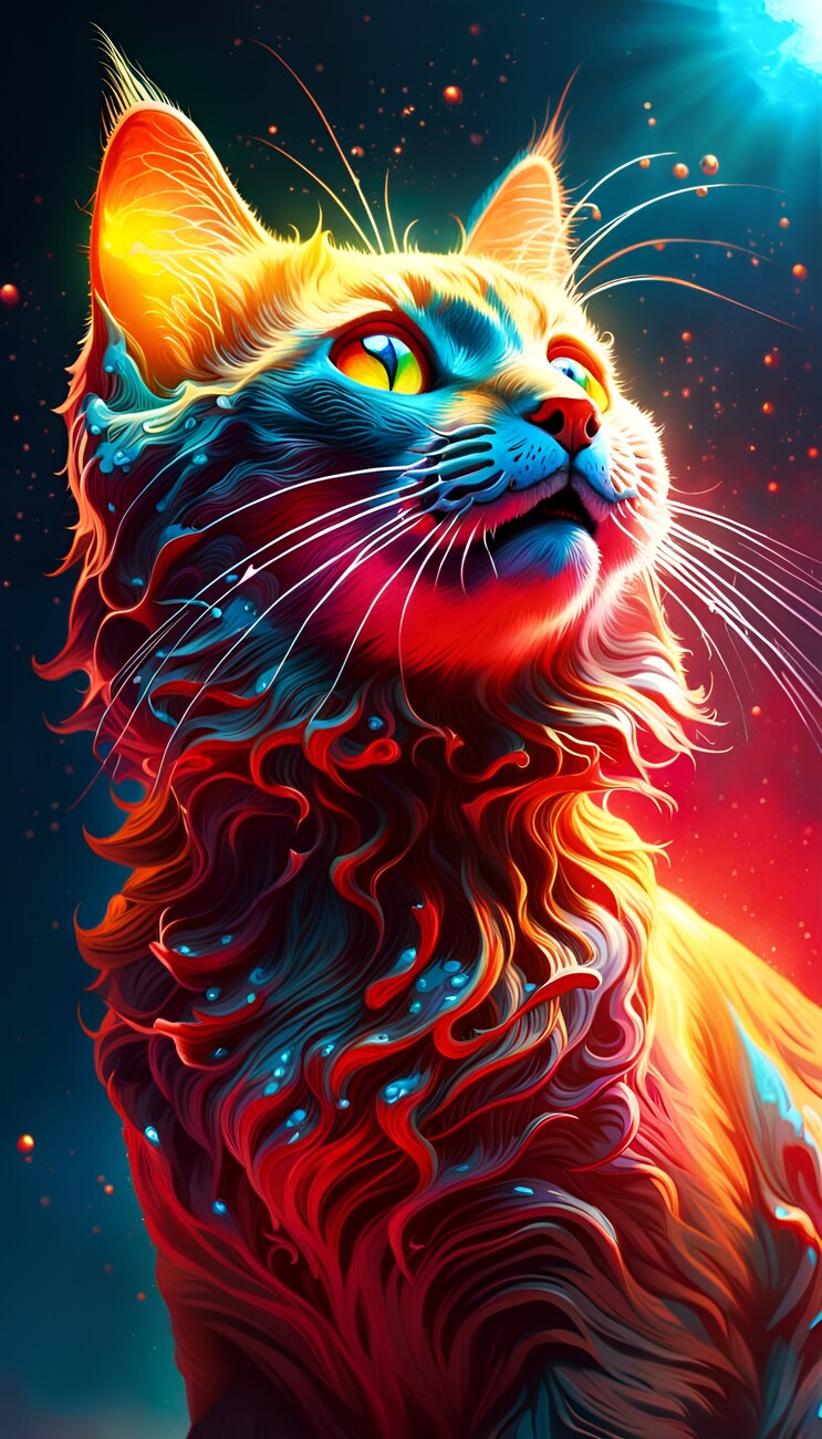 Sissy The Space Cat, Digital Arts By Patrick Hager