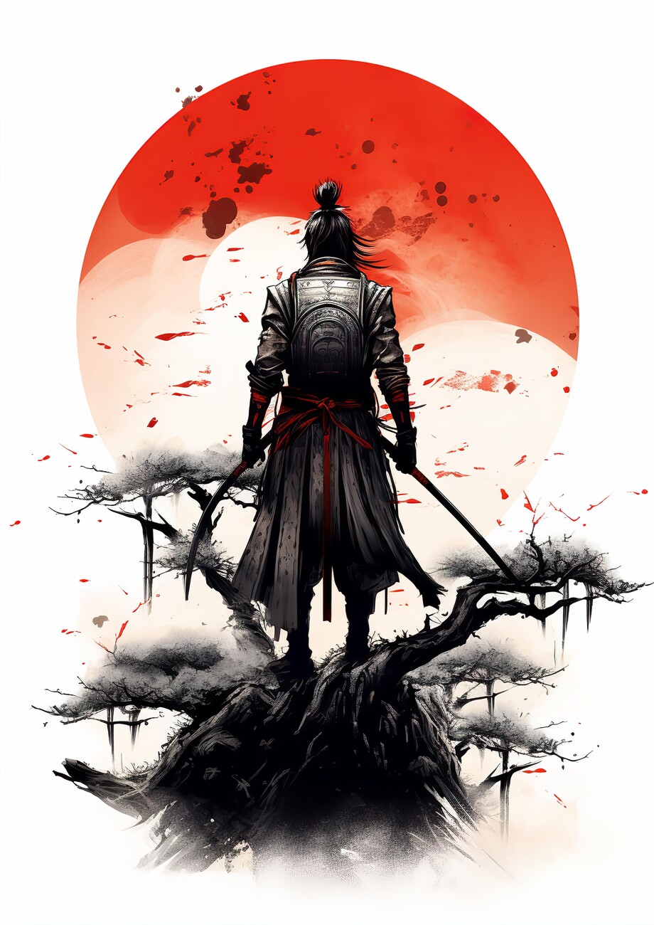 Wall Art Print Japanese Samurai, Gifts & Merchandise