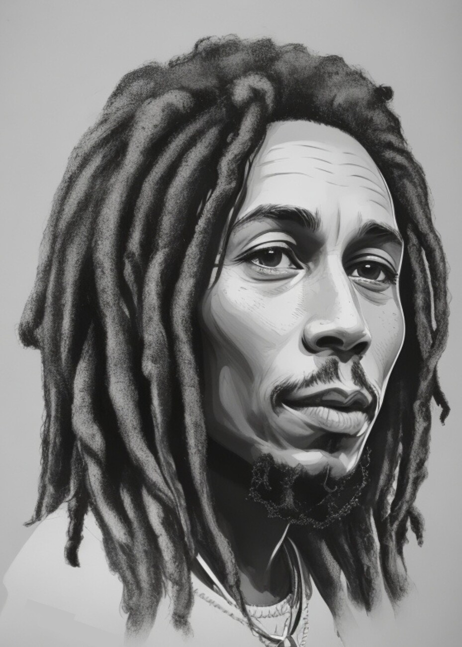 新品 】 絵画/タペストリ BOB 97x130cm MARLEY 絵画/タペストリ - www