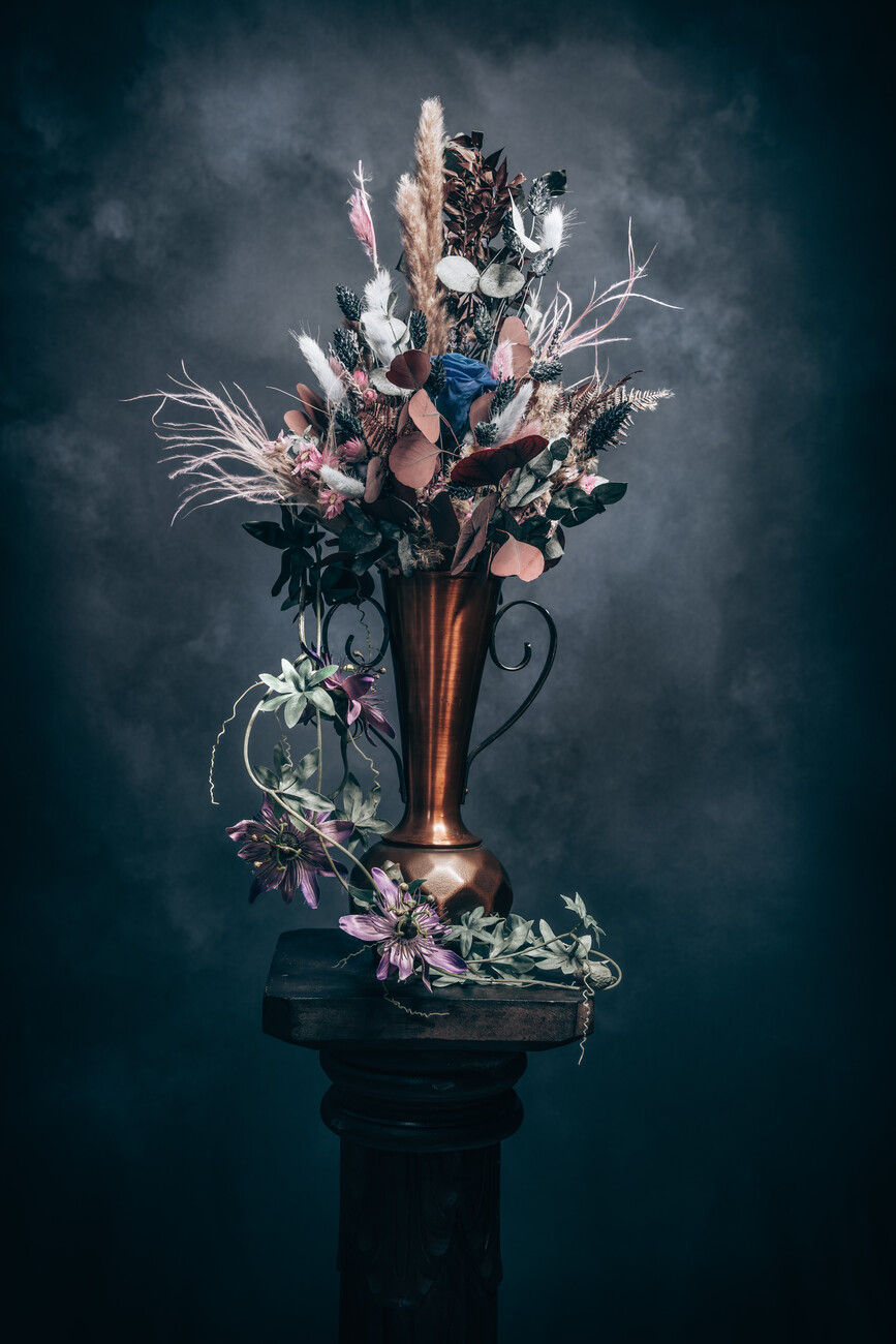 Dried Flower Bouquet Blue