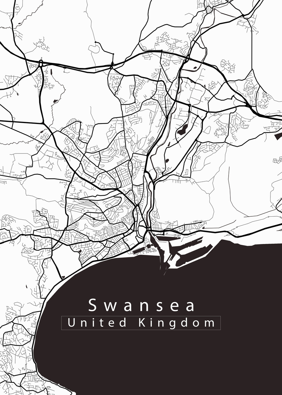 mapa de swansea