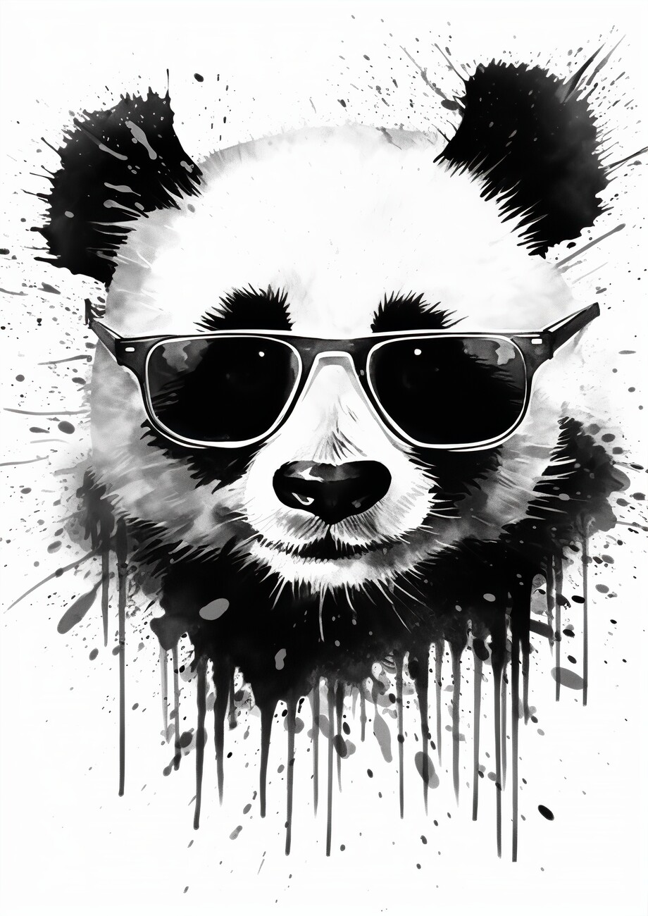 Ilustração artísticos, Cool Panda - Animal