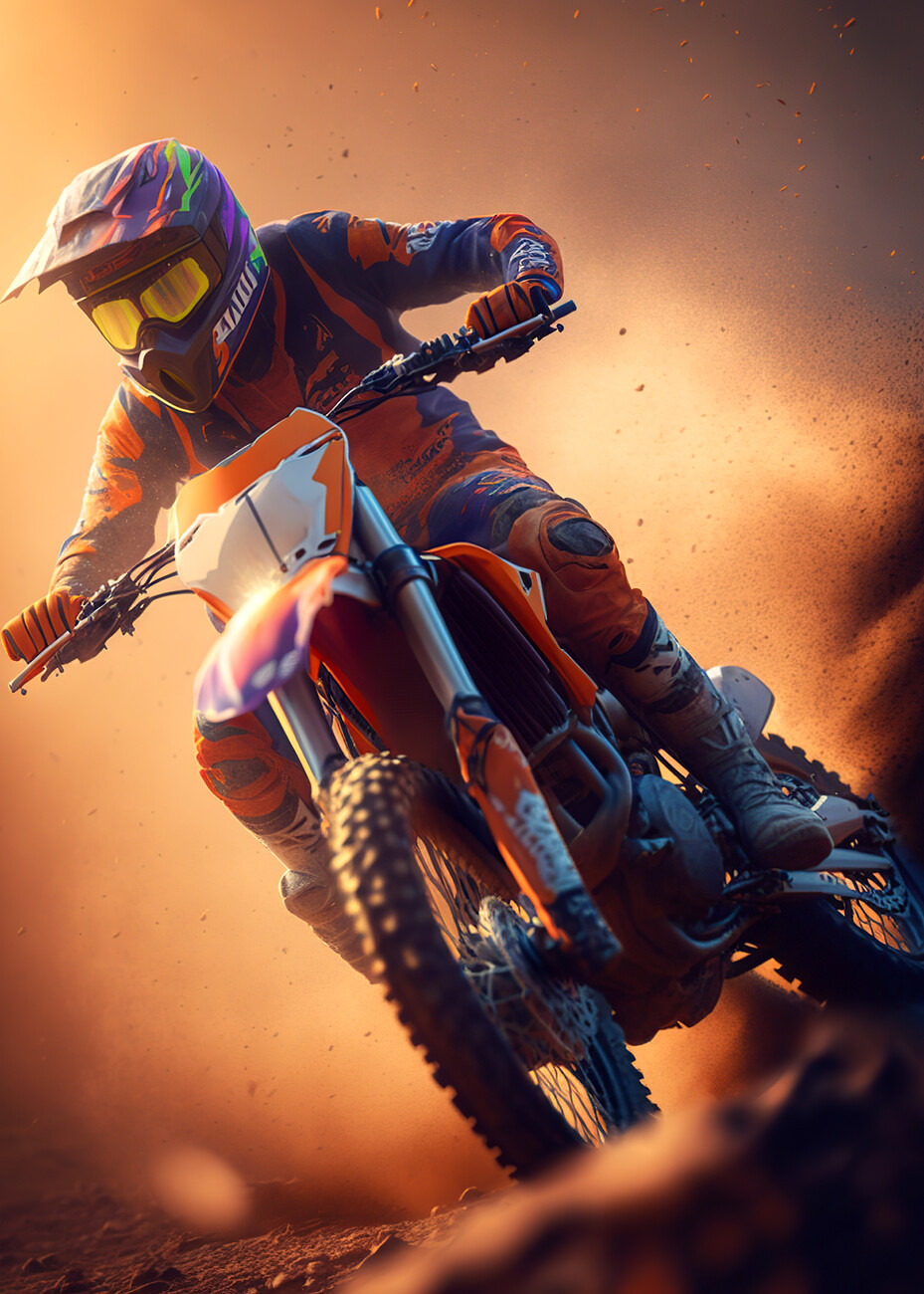 Art Poster Motocross sport