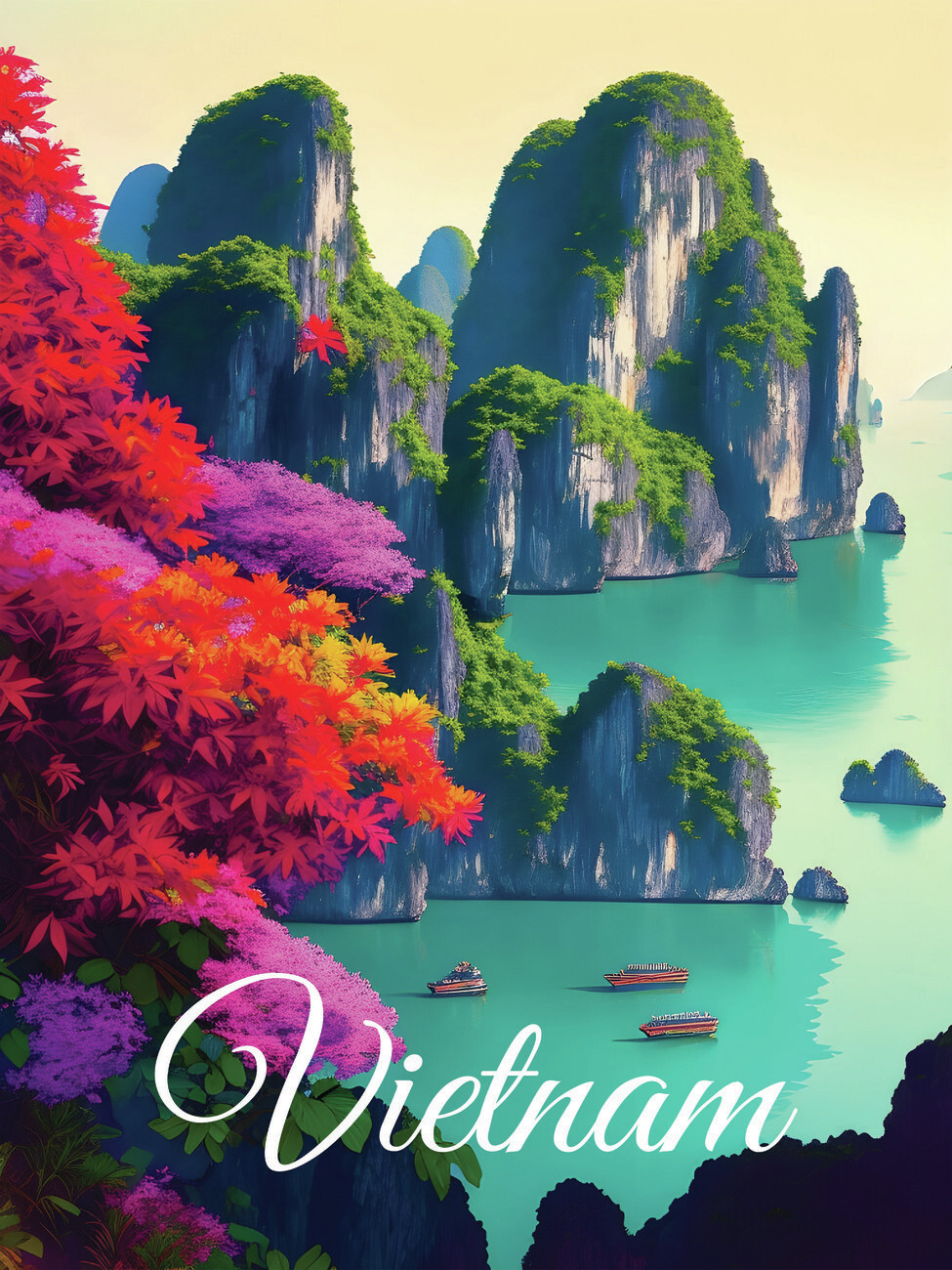 Wall Art Print | Vietnam Travel Poster