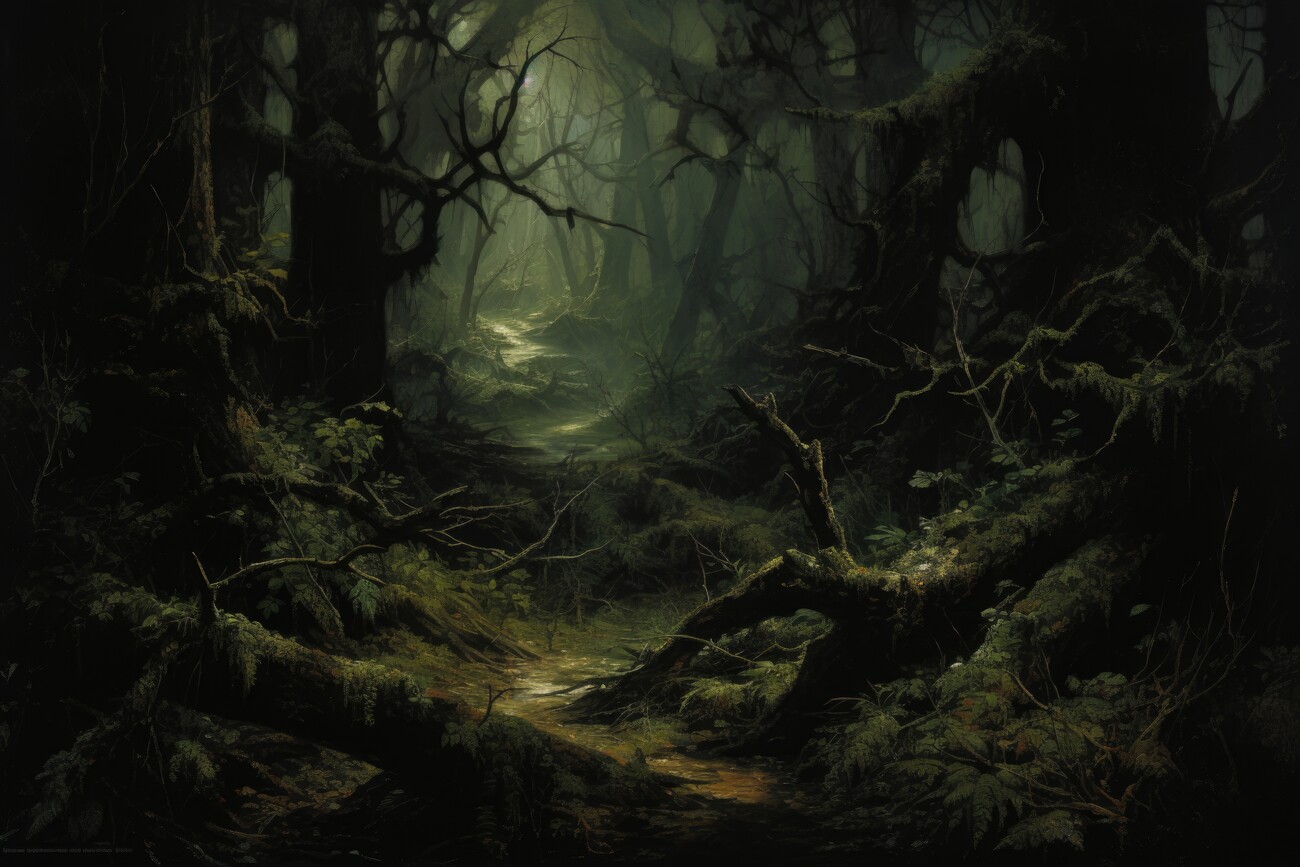 Scary dark forest For sale as Framed Prints, Photos, Wall Art and