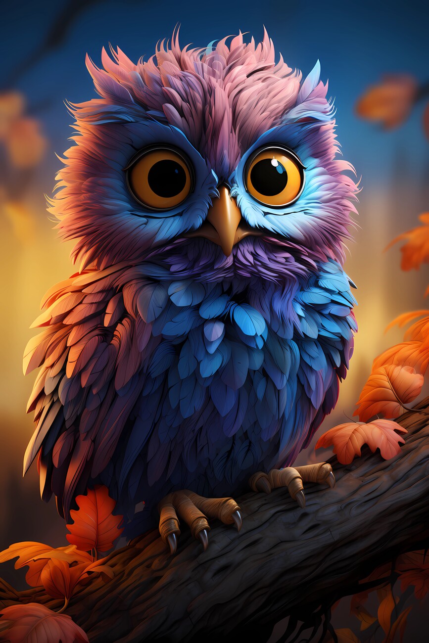 cute colorful owl wallpapers