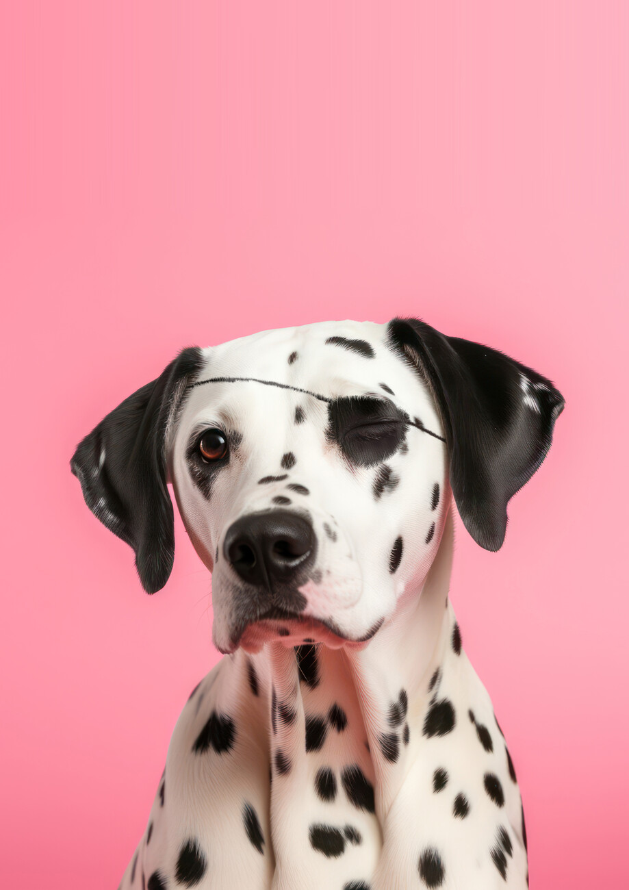 Go Money Keychain Wallet Black Hot Pink and Black Dalmatian