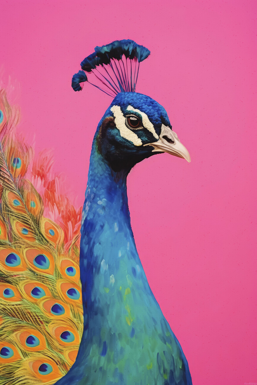 Wall Art Print, Beautiful Peacock