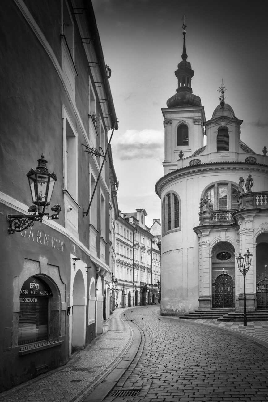 Photographie artistique St. Clement Church Karlova in Prague Monochrome