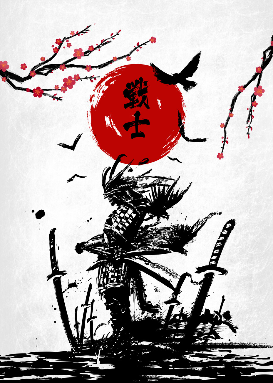 Art Poster Samurai Japan