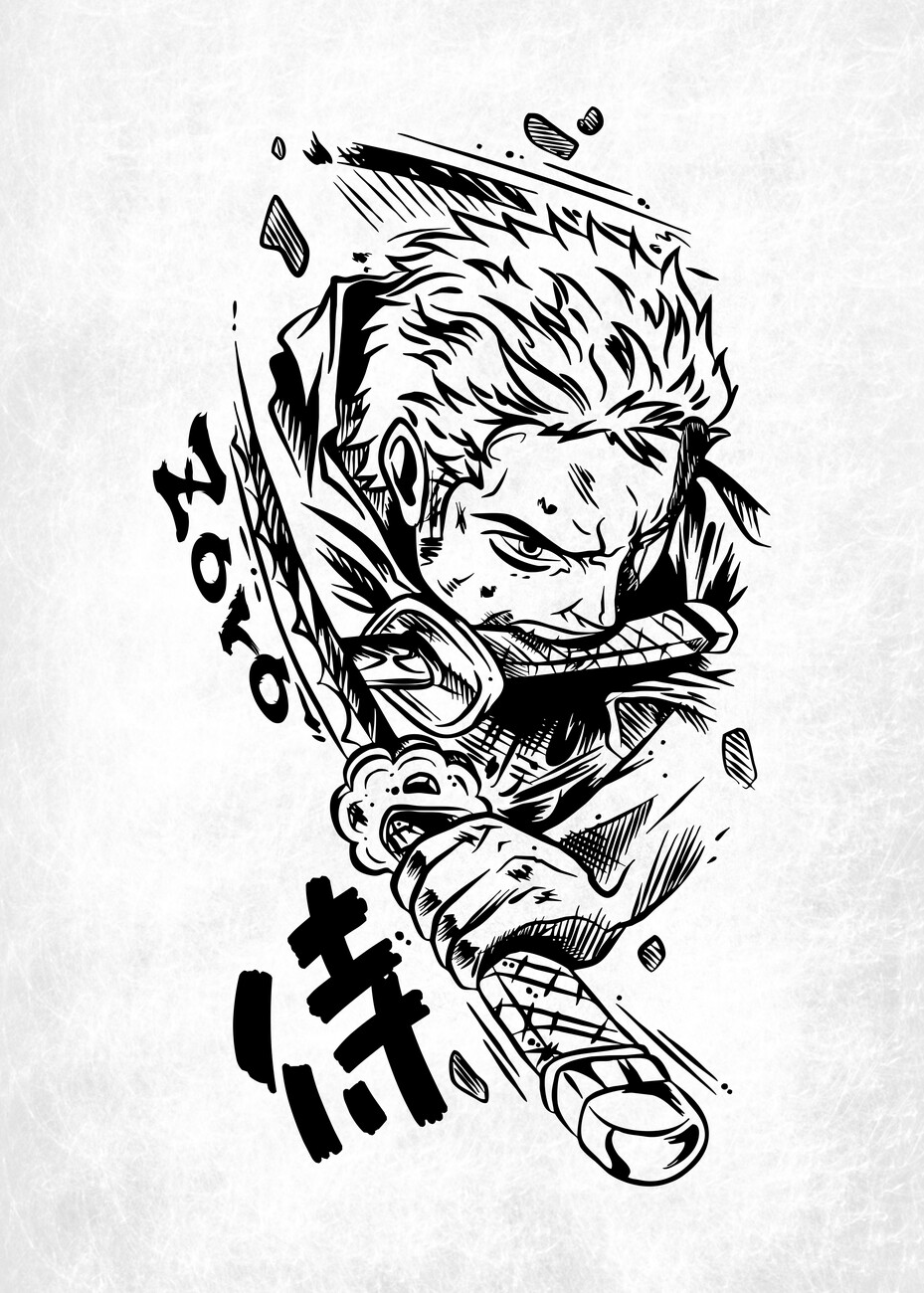 Zoro - Manga Anime Design V2 - Zoro Roronoa - Posters and Art Prints