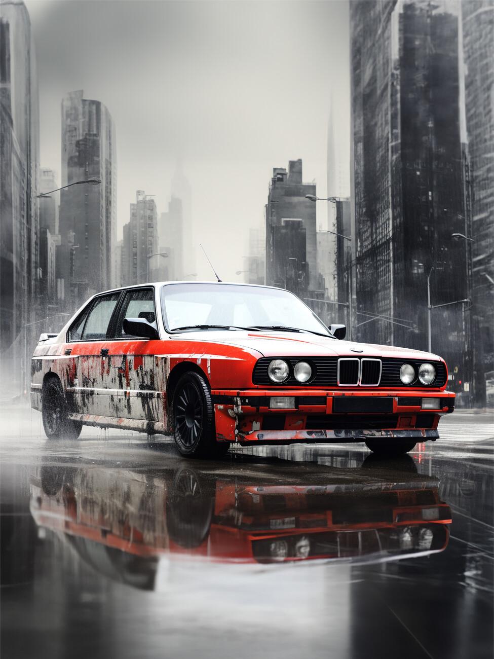 Art Poster BMW M3 Graffiti Style