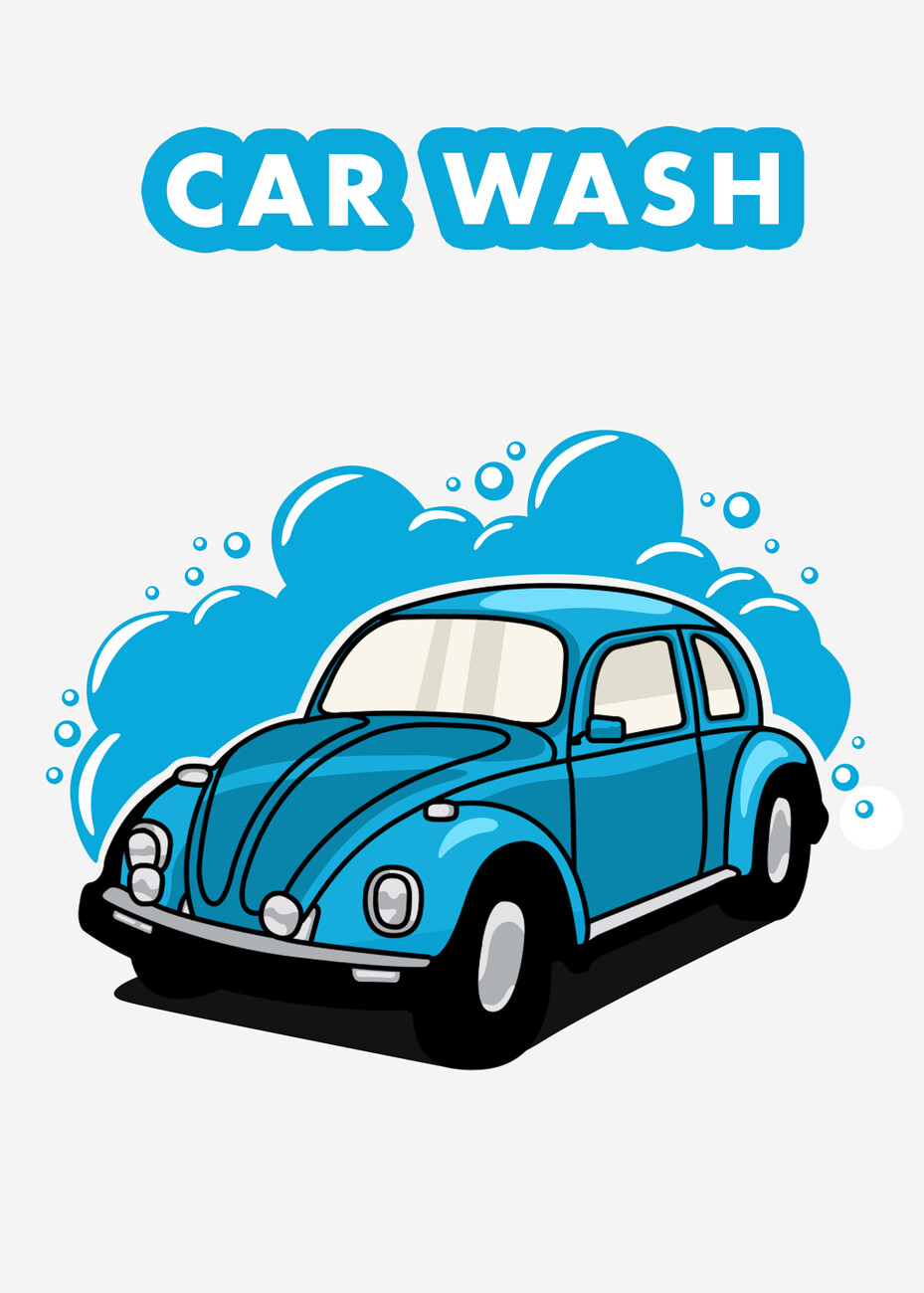 Art Poster Car wash