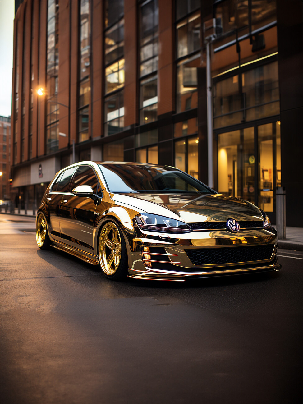 Kunstdrucke Golden Style Car