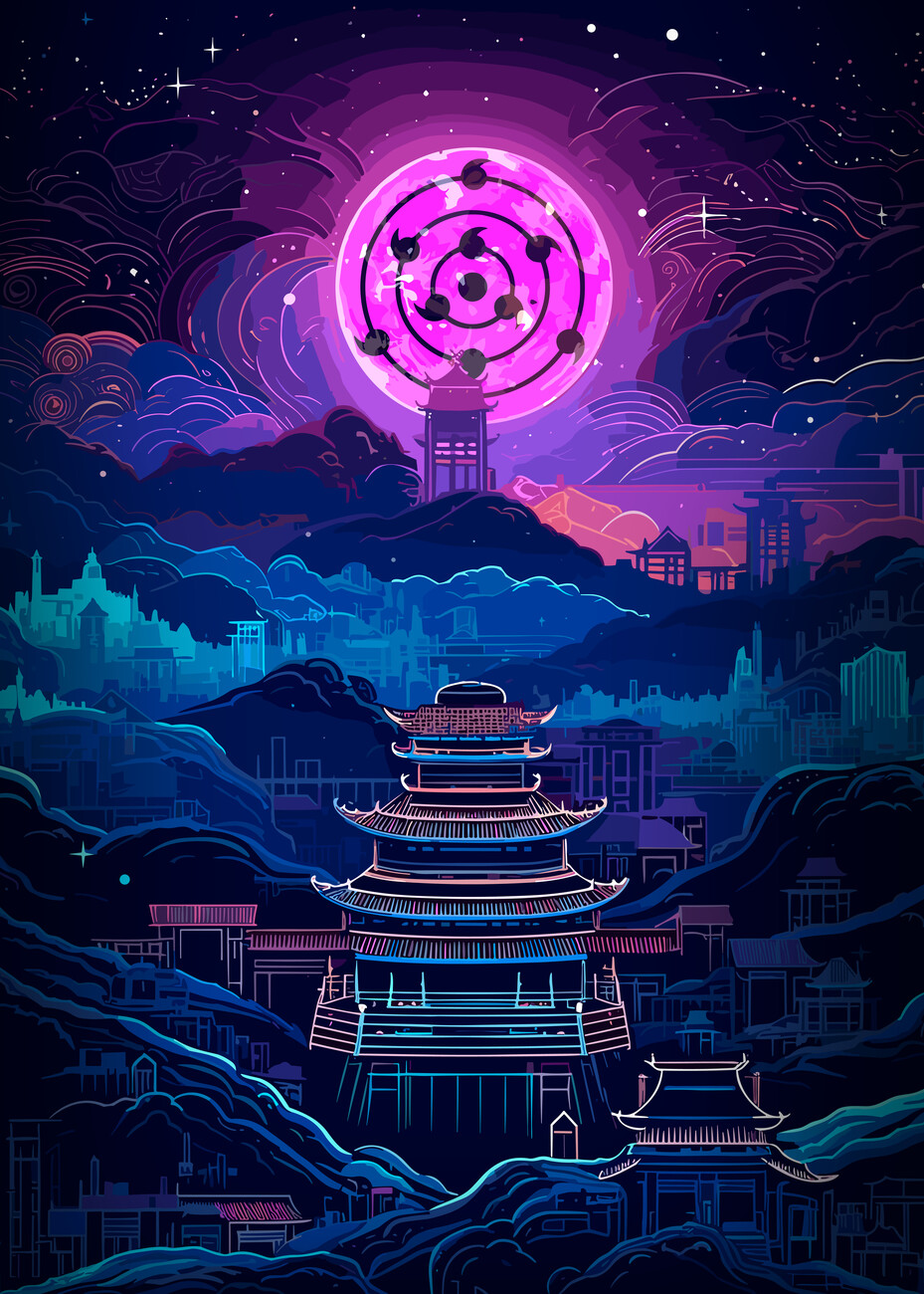 Art Print Japanese Landscape - Anime (Poster)