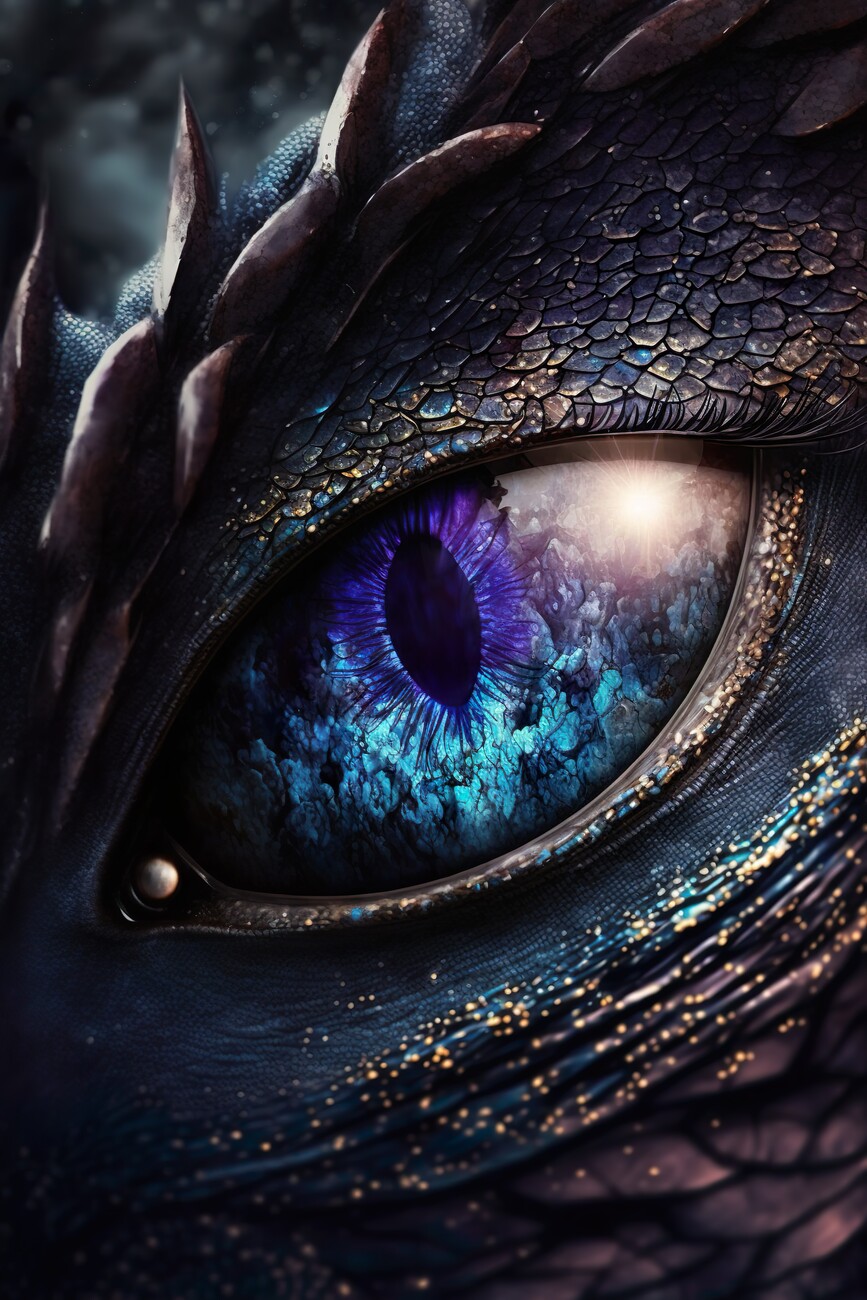 Poster, affiche Dragon Dark Fantasy, Cadeaux et merch