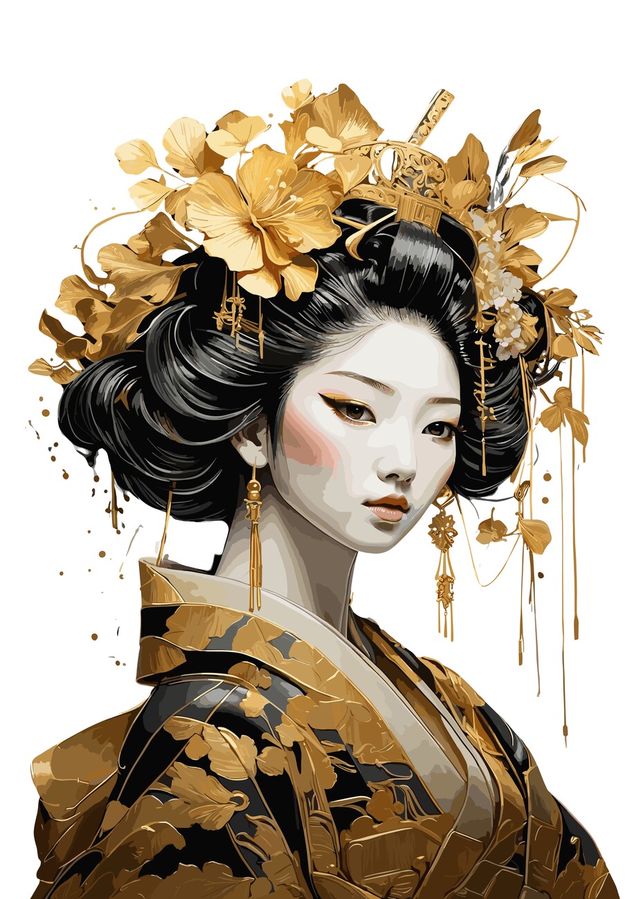 Wall Art Print Japanese Girl UKposters