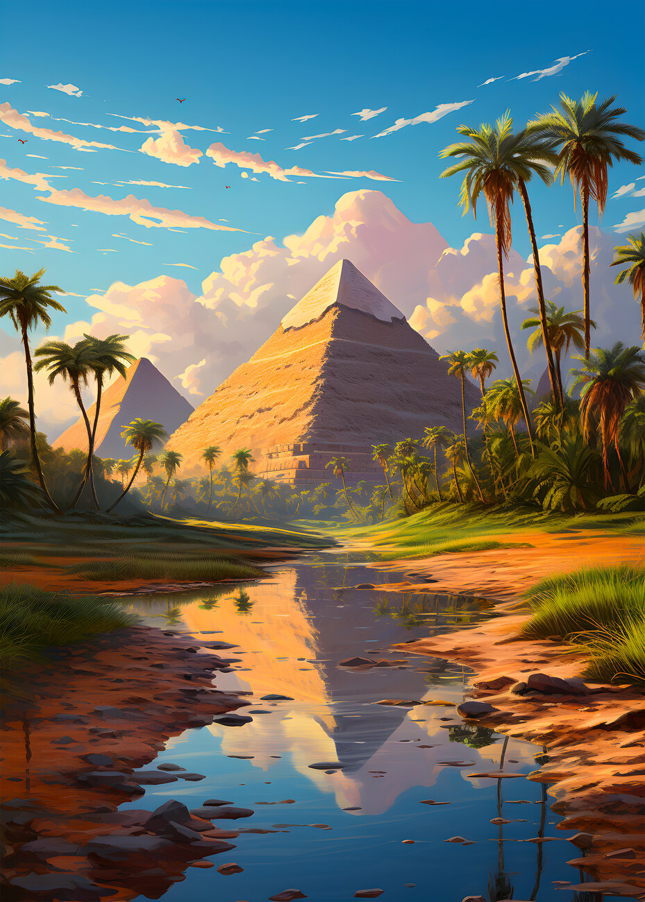 Wall Art Print | Egypt - Pyramids of Giza | Europosters