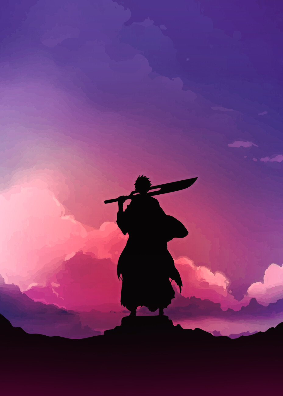 Wall Art Print | Anime Silhouette Hero | Europosters