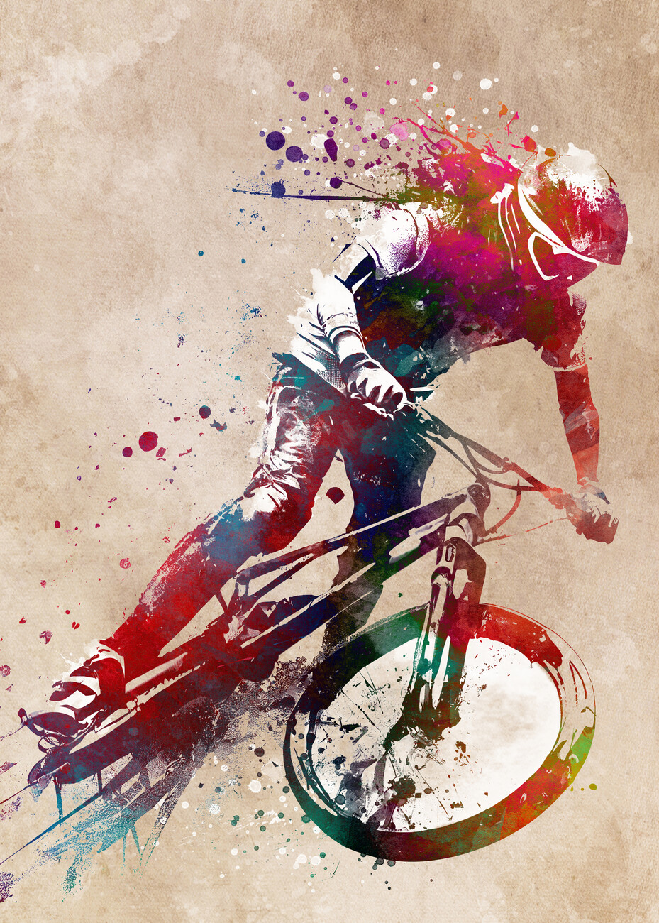 Ilustrace BMX sport art 31, Justyna Jaszke, (30 x 40 cm)