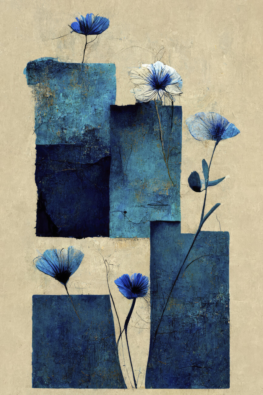 Ilustrace Blocks And Flowers, Treechild, (26.7 x 40 cm)