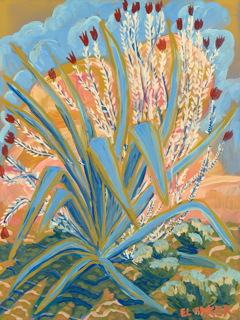 Ilustrace Field flower, Eleanor Baker, (30 x 40 cm)