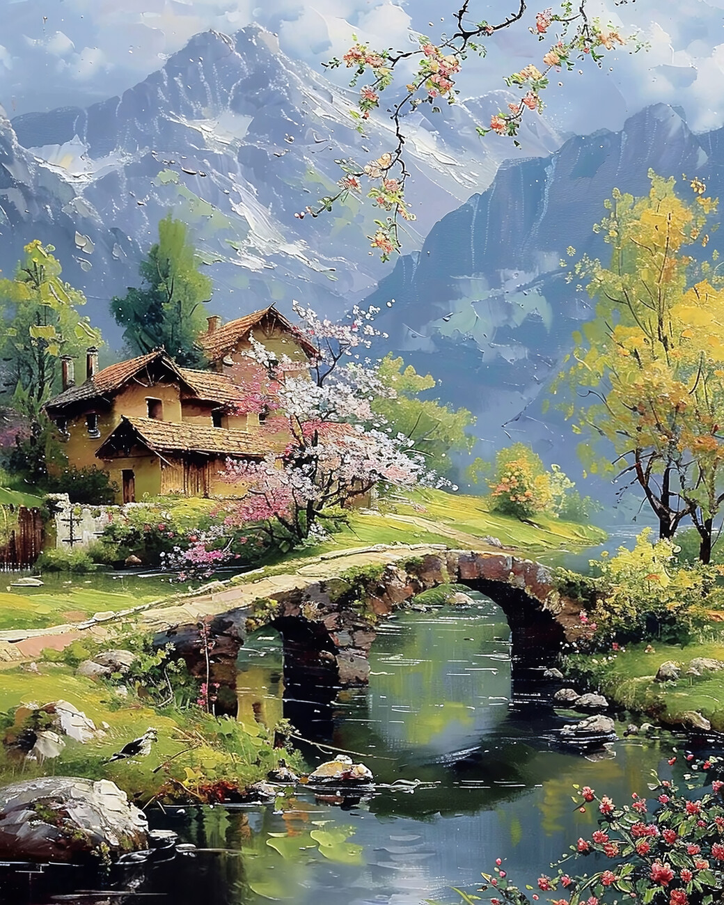 The Lake Landscape Canvas Art Print The Lake Landscape Canvas Art Print