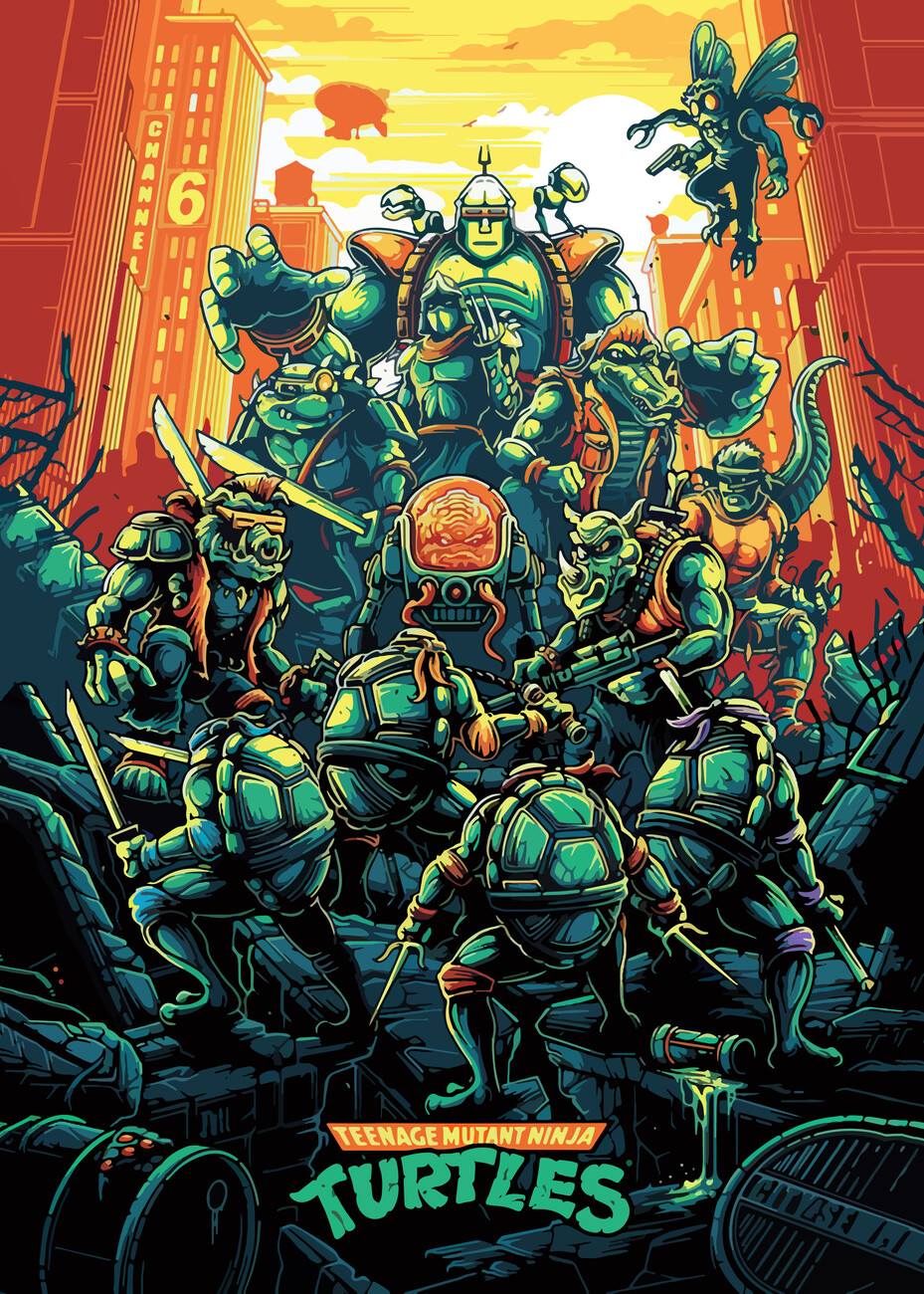 Poster turtles ninja | Wall Art | 3+1 FREE | Europosters, image size:929x1300