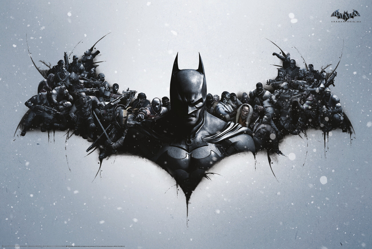 Poster Batman Arkham Origins - Logo, image size:1300x869