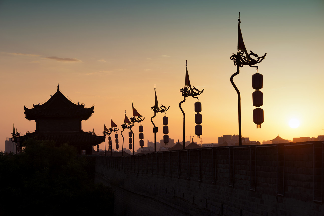 Art Photography China 10MKm2 Collection - Shadows of the City Walls at sunset