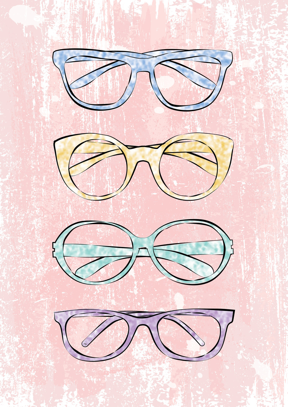 Canvas Print Pink Glasses