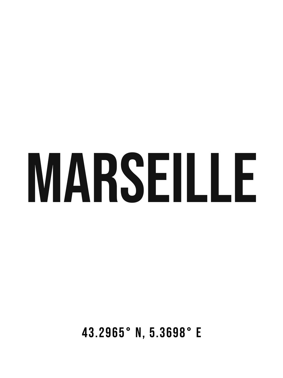 Illustration Marseille simple coordinates