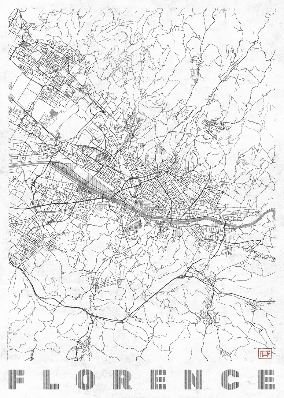 Map of Florence Maps of all cities and countries for your wall