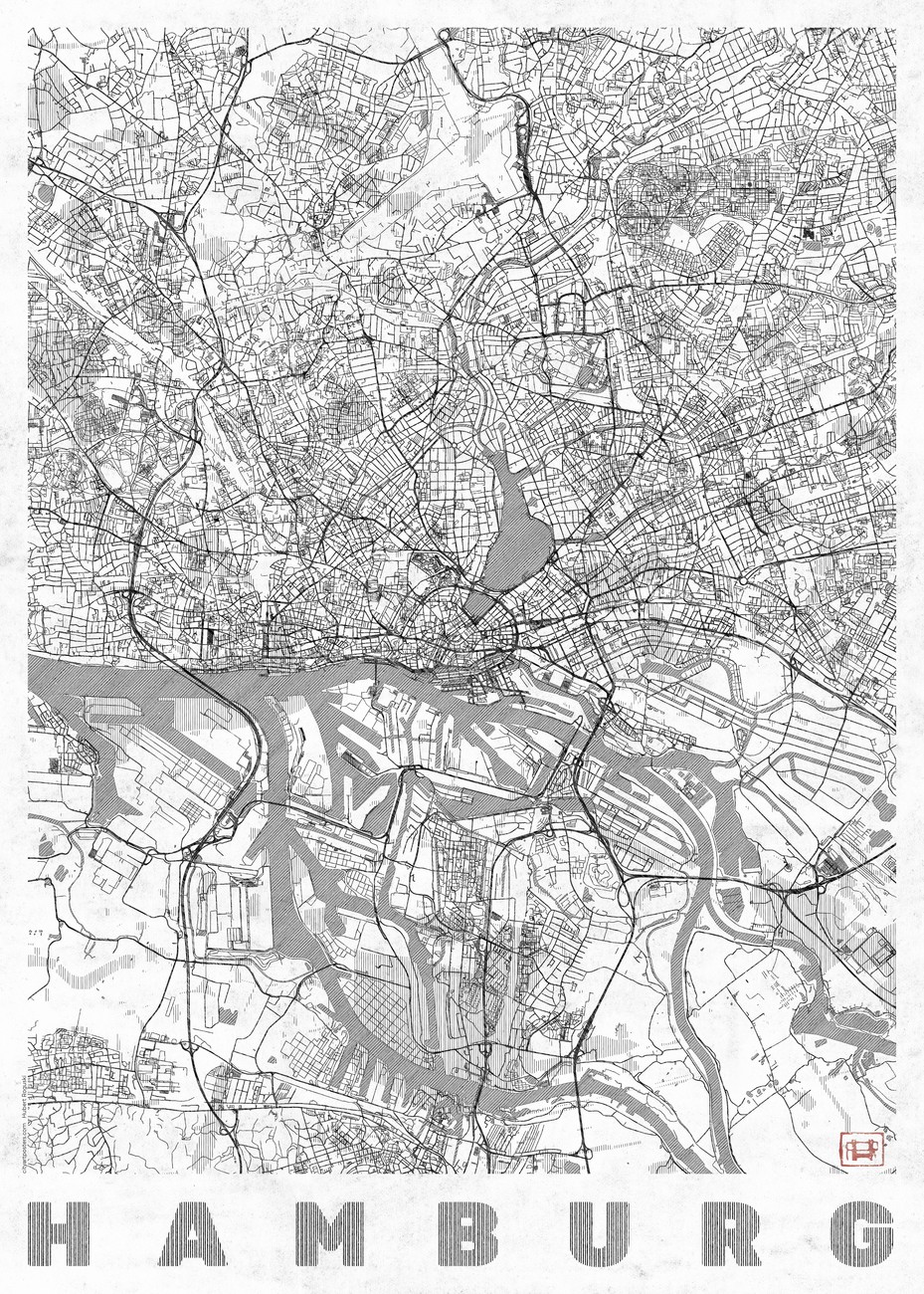 Mapa Hamburg