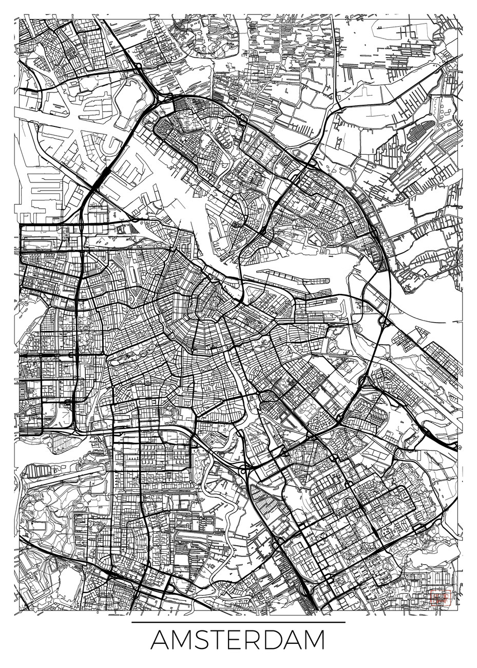 Zemljevid Amsterdam
