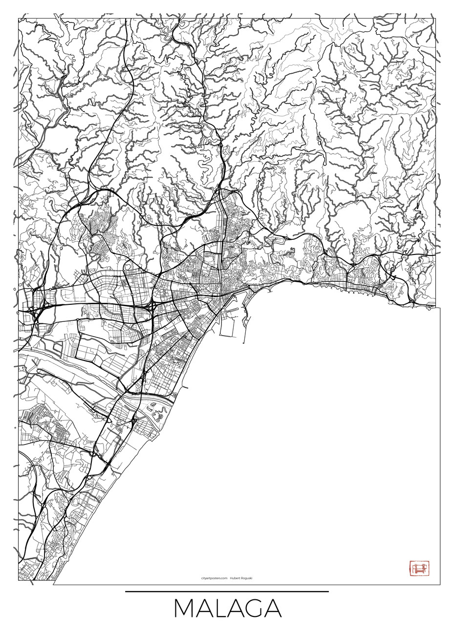 Kartta Malaga ǀ Kaikki kaupunkikartat ja maailmankartat seinälle