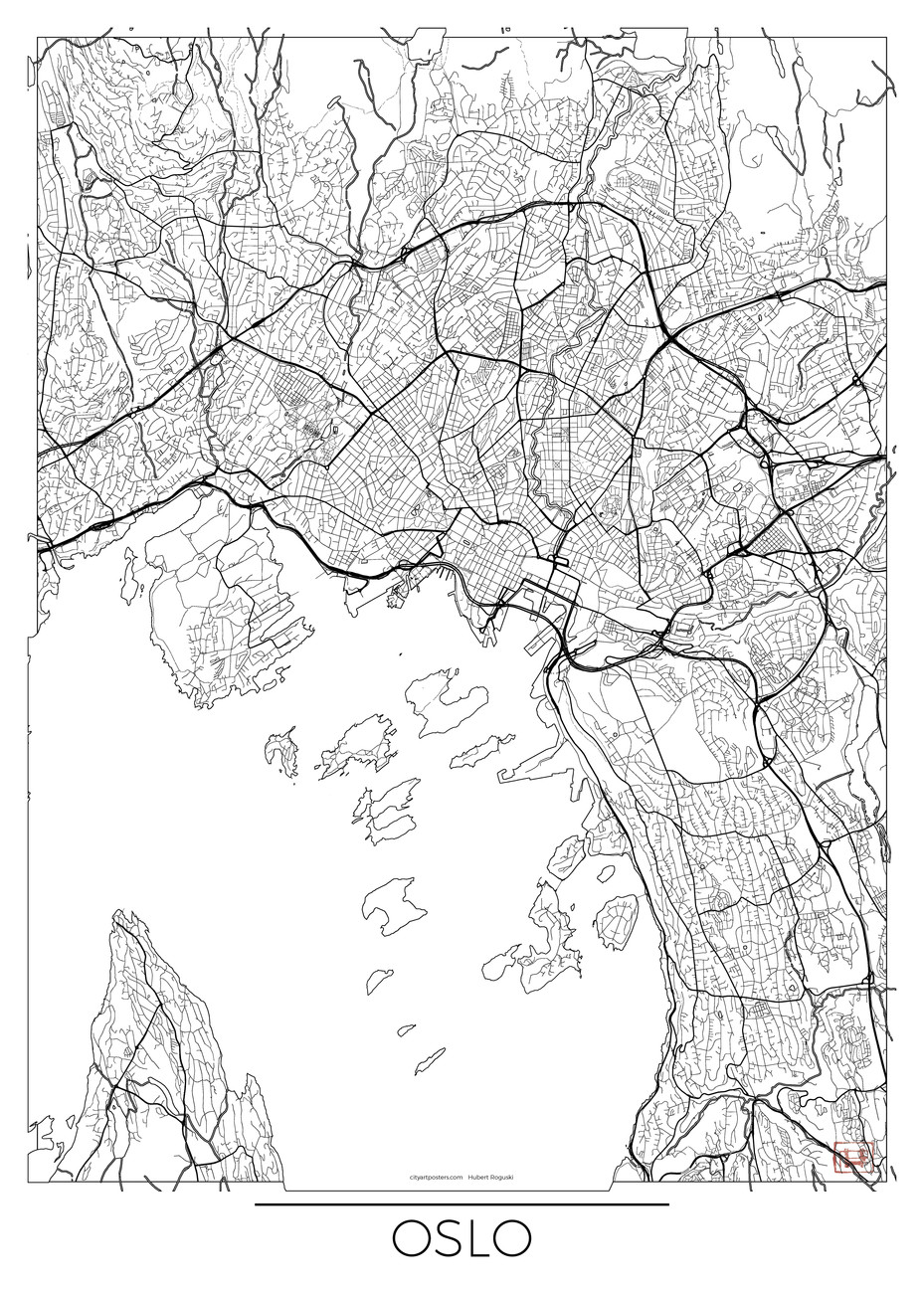 Mapa Oslo